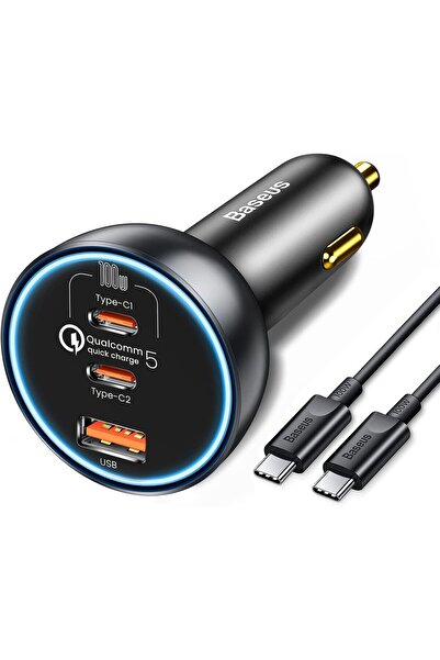 Genericc USB C Car Charger, Baseus 160W USB Car Charger, QC5.0 PD3.0 3 Ports ...