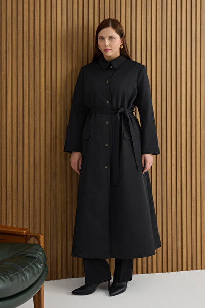 Aker Siyah Cotton Pardösü