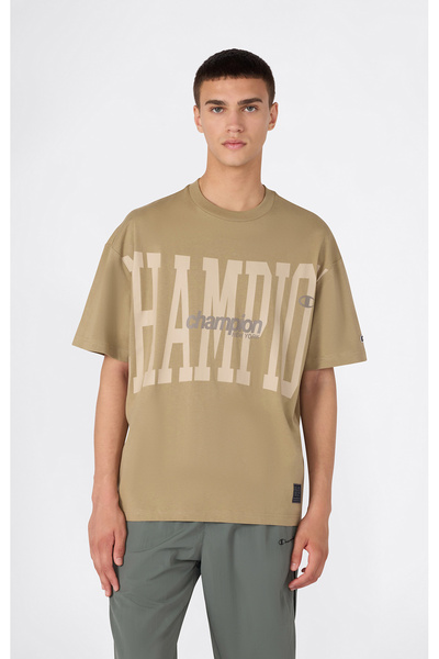 Champion Urban Contemporary Short-Sleeve Tee Bej Erkek Tişört - 221309-MS100