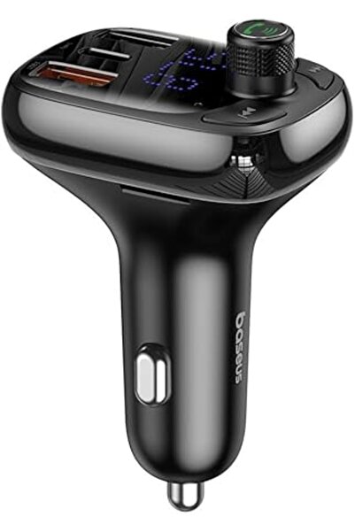 Genericc Baseus T Shaped S-13 36W USB C Car Charger & Bluetooth FM Transmitte...