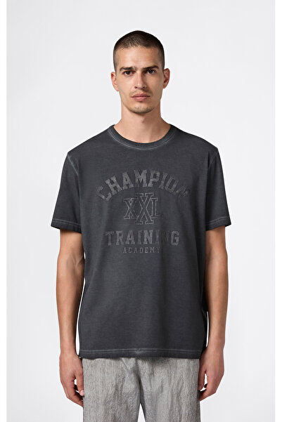 Champion Athletics Short-Sleeve Tee Siyah Erkek Tişört - 221374-KK001
