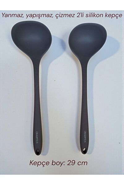 EMPA A V M Fireproof, Non-Stick, Scratch-Resistant 100% Silicone 2-Piece Ladle