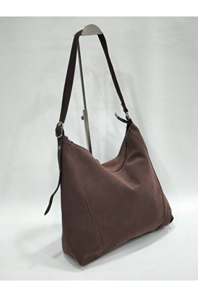 AYSAMOOD Women's Suede Shoulder Bag - with Belt