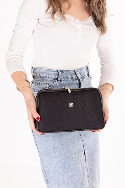 Gondol Women's Daily Cross Shoulder Bag Gp.1327 Black Pattern