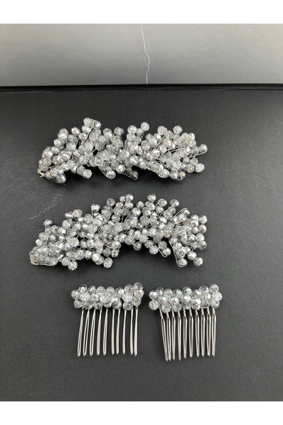 Store Gelin aksesuar özel gün tokası gri