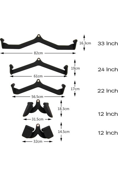 Signature Fitness مجموعة ملحقات جهاز الكابلات المكونة من 5 قطع لتمارين الظهر ...