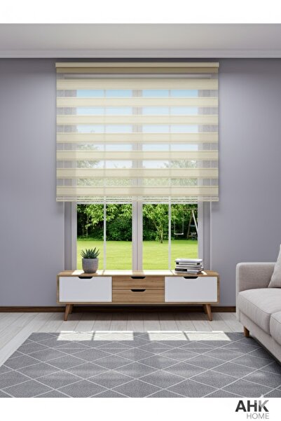 AHK Bag Beauty AHK Home Gold Simli Zebra Perde – Gündüz Gece Kullanım, Stor M...