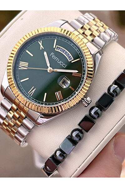 Ferrucci Men's Wristwatch with Internal Functions, Active 30m Water Resistanc...