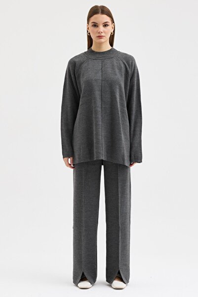 Lijuri Ribbed Detailed Casual Knitwear Set 10297