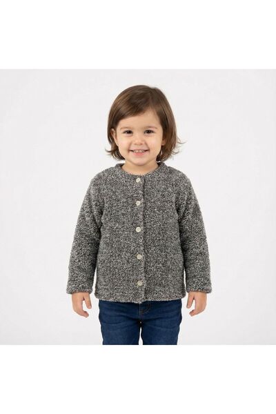 Peri Masalı Kız Çocuk Örme 2 İplik %100 Pamuk Düğmeli Hırka 1-2-3-4 Yaş