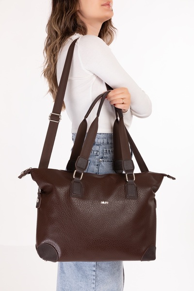 Gondol Women's Daily Wide and Versatile Hand and Shoulder Bag Ald.1812 Brown