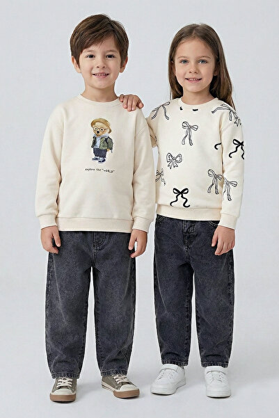 Dmb Blugi unisex pentru fete și băieți, pantaloni largi, blugi