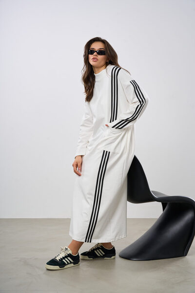 HANIQA Striped 2-Thread Fabric Dress |   5000 |   44-50