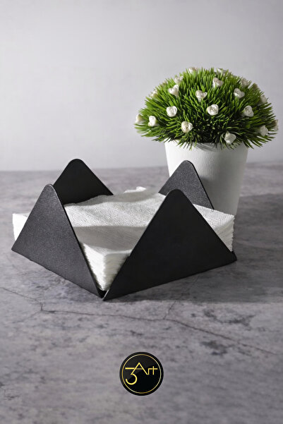 3art Metal حامل مناديل – حامل مناديل عصري لسطح الطاولة - تصميم أنيق ومتين