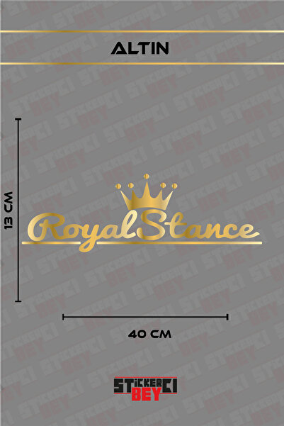 STİCKERCI BEY ملصق دراجة نارية وكمبيوتر محمول وسيارة بتصميم ROYAL STANCE (قطع...