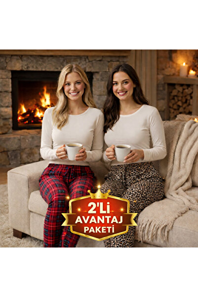 rindahomewear Women's Suede Single Bottom 2-Piece Pajama Set