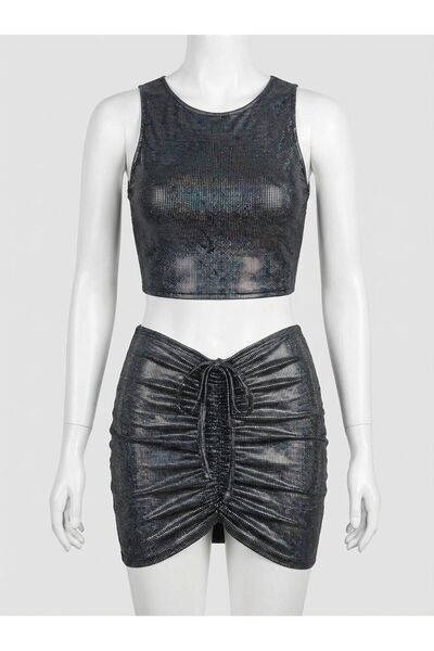 Aria's Closet Fancy Dress Set with Gathered Skirt