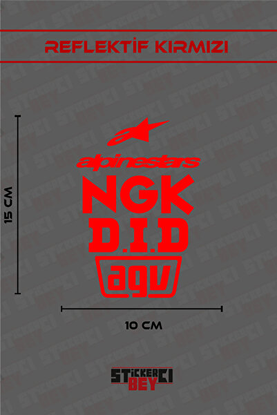 STİCKERCI BEY Alpine Strars Written Motorcycle Laptop Helmet Car Sticker Deca...