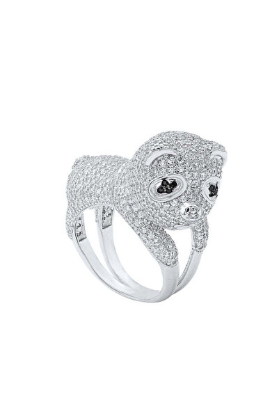 Bijuteria SORELLY Silver Panda Ring with Zirconia size15
