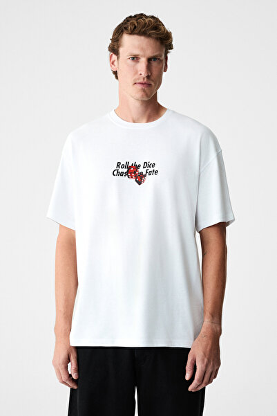 GRIMELANGE Ανδρικό μπλουζάκι DADOS στο στήθος και στην πλάτη με τύπωμα από 10...