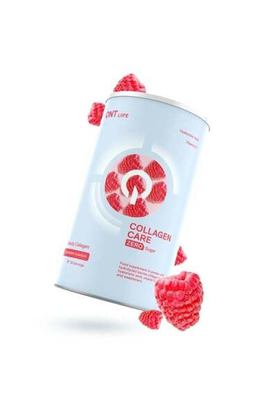 QNT COLLAGEN CARE Powder | 390g | Raspberry Flavour, Hydrolysed Collagen, Vit...