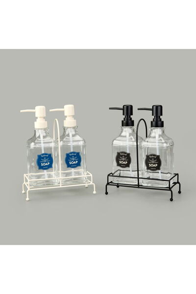 MATMEL طقم موزع صابون سائل للمطبخ مكون من قطعتين - متنوع - 500 مل