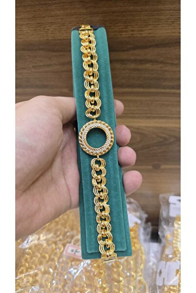 barisiva gold 22 ayar altın kaplama çeyrek takılabilen samanyolu model bileklik