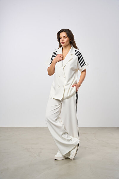 HANIQA Striped Detail Sports Women's Jacket Set |   5013 |   44-50