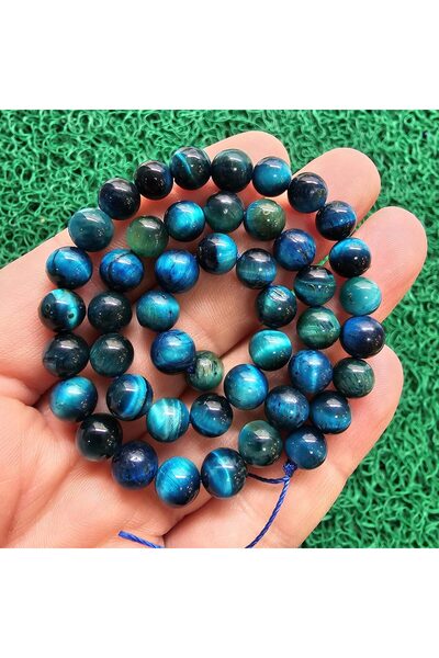 TAŞ UZMANI حجر عين النمر التركوازي الكروي 8 مم