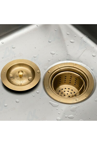 AKTÜRK KALIP Paslanmaz Çelik Derin Sepetli Sızdırmaz Kapaklı Lavabo Sifonu, K...