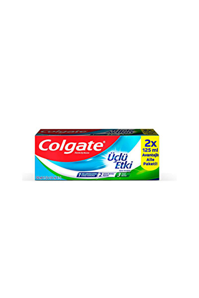 Colgate 2 قطعة معجون أسنان ثلاثي التأثير عبوتان 125 مل