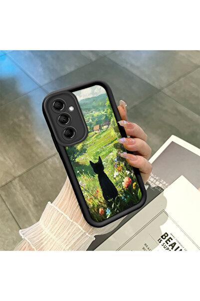 Hontinga حافظة هاتف سامسونج جالاكسي M14 5G متوافقة مع هاتف بلاك كات من السيلي...