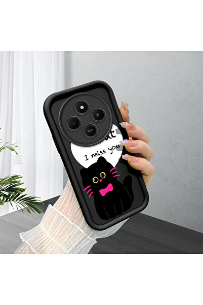 Hontinga حافظة هاتف ريدمي 14C 4G متوافقة مع هاتف بلاك كات من السيليكون الناعم...