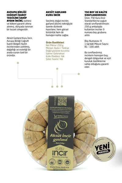 mehmet aksüt aksüt group Garland Dizim Kuru İncir – 250 g