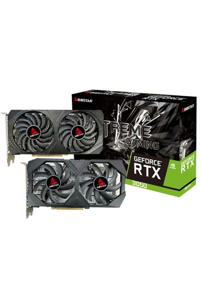 Biostar Extreme Gaming RTX3050 DUAL 6GB 96Bit GDDR6 Ekran Kartı