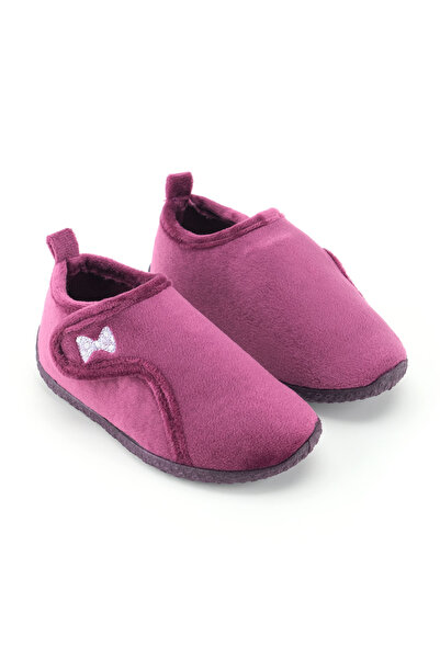 GEZER Kız Çocuk Cırt Cırtlı Ev Okul Kreş Kışlık Panduf Ayakkabı