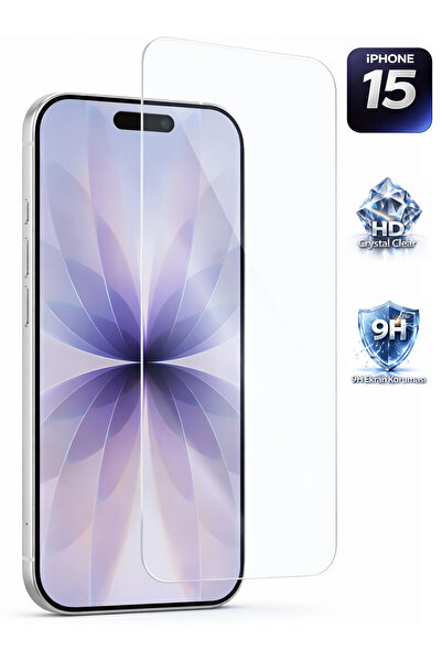Tech&bello accessories واقي شاشة شفاف متوافق مع آيفون 15، سمك 0.26 ملم، زجاج ...