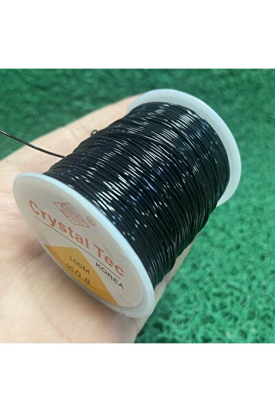 TAŞ UZMANI سوار مرن مطاطي أسود 100 MT مقاس 0.8 ملم