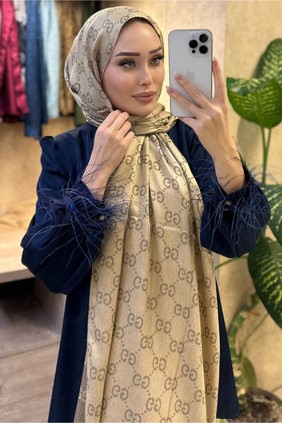 CUOCA LOUNGE GC Desen Yerli Pamuk İpek Şal