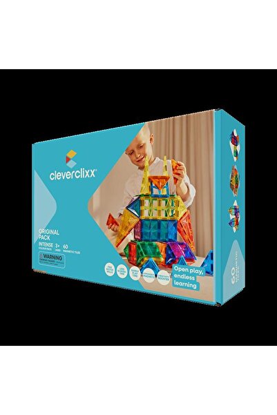 Cleverclixx Set de construcție magnetic inventiv cu 60 de piese,