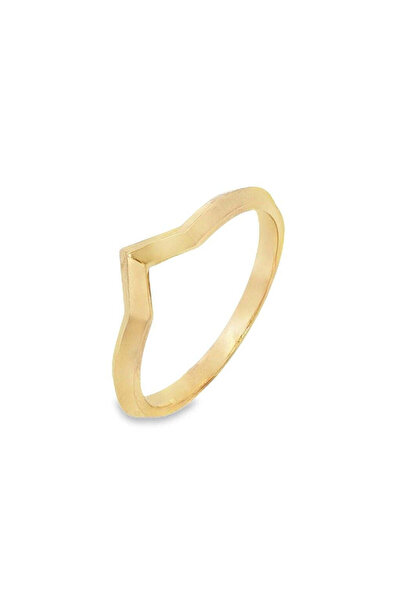 Bijuteria SORELLY Inel minimalist în formă de V din aur de 14k, 12,5