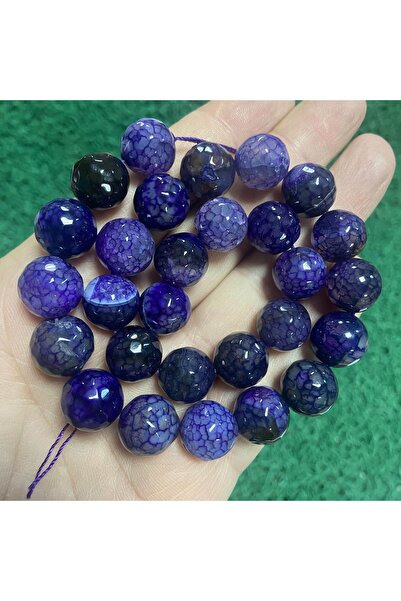 İNCİ DOĞAL TAŞ حجر العقيق الأرجواني الكروي 14 ملم