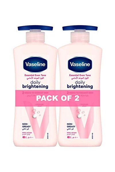 veselina لوشن فيسلين للجسم لتوحيد لون البشرة، وردي، 400 مل، عبوة من قطعتين