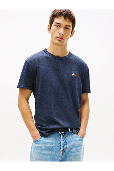 Tommy Hilfiger TJM Normal Kesim Armalı Erkek Mavi T-shirt DM0DM22667C1G