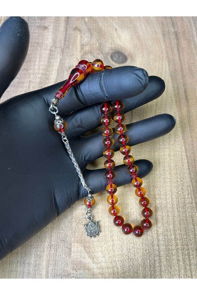 Mos Tespih سبحة كهرمانية فاخرة قابلة للطي من مجموعة Küre Bilekboy القديمة