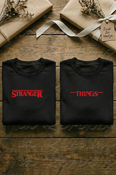 Vordevia سترة Stranger Things مطبوع للجنسين قصة فضفاضة ذات ياقة دائرية للزوجي...