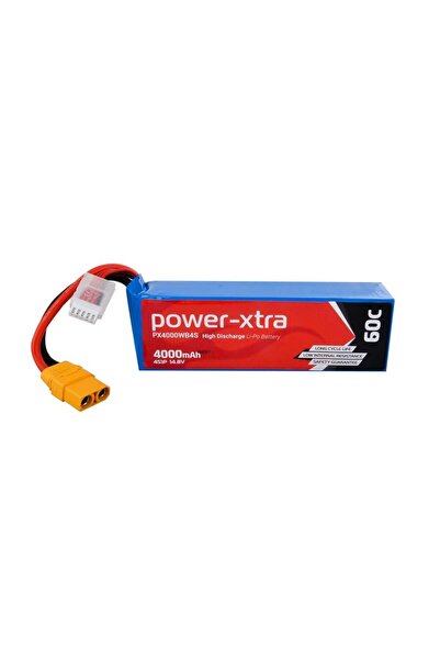 PX4000WB4S - 4S1P - 14.8V 4000 mAh Li-Polymer Pil - 60C