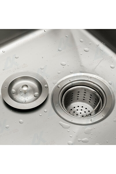AKTÜRK KALIP Paslanmaz Çelik Derin Sepetli Sızdırmaz Kapaklı Lavabo Gideri Sü...