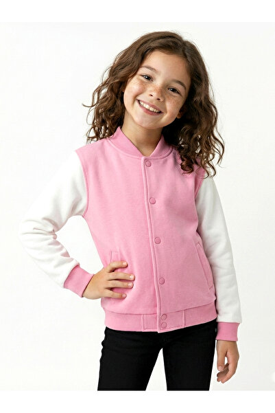 C&C OKULCUNUZ Pink College Coat Winter School Uniform Thick Quality Fabric