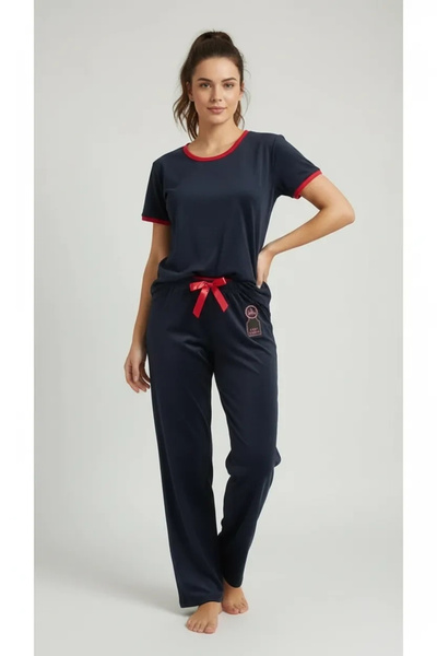 Mihra Women's Velvet Pipe Leg Comfortable Cut Sleepwear Bottom